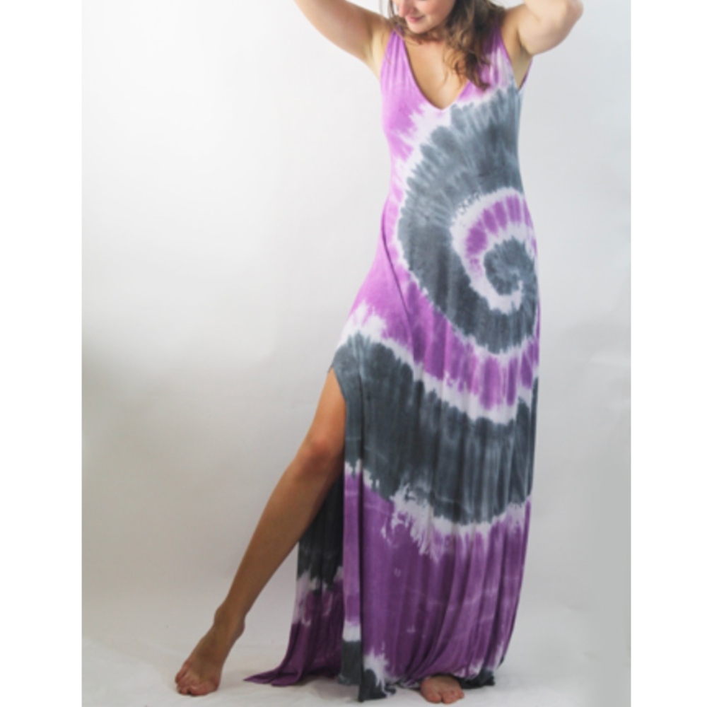Tie dye Boho Chic Festival Maxi Dress
